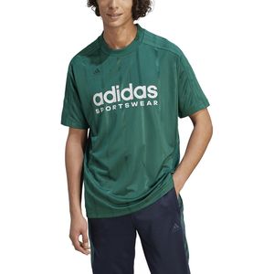 T-shirt  met korte mouwen lineair logo ADIDAS SPORTSWEAR. Polyester materiaal. Maten XL. Groen kleur