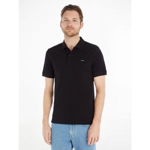 Polo slim piqué CALVIN KLEIN. Katoen materiaal. Maten M. Zwart kleur