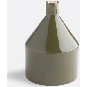 Mirany - Vaas - Olijfgroen - Keramiek - Hoogte 16 cm