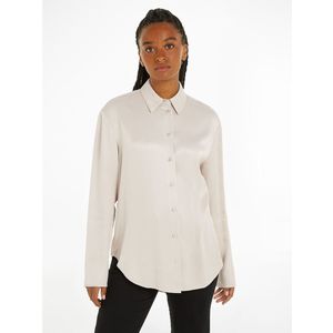 CALVIN KLEIN - Hemd - Grijs - Lange Mouwen - Viscose