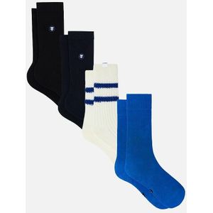 LE SLIP FRANCAIS - Hoge Kousen - Blauw - Set van 4 Paar - Katoen