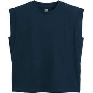 LA REDOUTE COLLECTIONS - Mouwloze Trui - Marineblauw - Katoen
