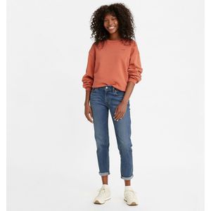 Jeans Mid Rise Boyfriend LEVI'S. Denim materiaal. Maten Maat 27 US - Lengte 27. Blauw kleur