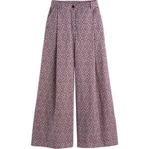 Bedrukte wijde broek, hoge taille, Romy MAPOÉSIE X LA REDOUTE. Katoen materiaal. Maten 36 FR - 34 EU. Andere kleur