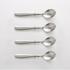 Set van 4 koffielepels inox, Rakinen LA REDOUTE INTERIEURS. Roestvrijstalen materiaal. Maten één maat. Grijs kleur