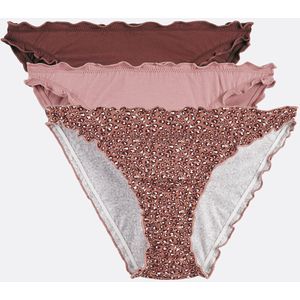 Set van 3 slips in stretch katoen LA REDOUTE COLLECTIONS. Katoen materiaal. Maten 38/40 FR - 36/38 EU. Beige kleur