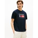 Tommy Hilfiger - T-shirt - Blauw - Korte Mouwen - Regular Fit