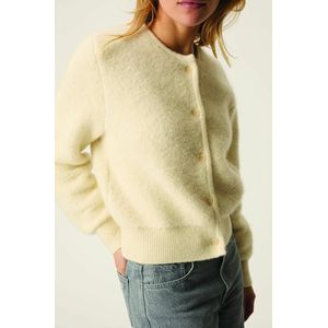 Vest met ronde hals, CUMIN DES PETITS HAUTS. Wol materiaal. Maten 1(S). Beige kleur