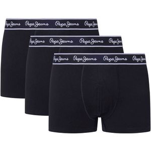 Set van 3 boxershorts PEPE JEANS. Katoen materiaal. Maten S. Zwart kleur