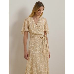 Lauren Ralph Lauren - Wikkeljurk - Beige - Katoen - Korte Mouwen