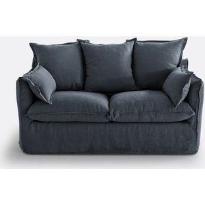 LA REDOUTE INTERIEURS - Odna - Bankhoes - Blauw - Gekreukt Linnen