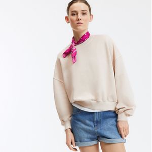 LA REDOUTE COLLECTIONS - Kort Loszittend Sweatshirt - Ivoor - Katoen