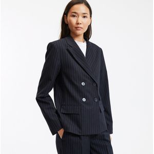 LA REDOUTE COLLECTIONS - Blazerjasje - Marine/Gebroken Wit - Polyester - Getailleerd Model