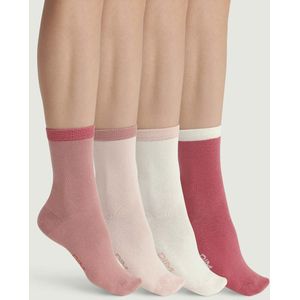 Set van 4 paar sokken ECODIM COLORS DIM. Polyester materiaal. Maten 37/41. Beige kleur