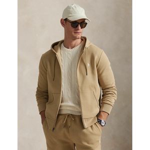 POLO RALPH LAUREN - Dubbelgebreide Hoodie - Kastanje - Katoen