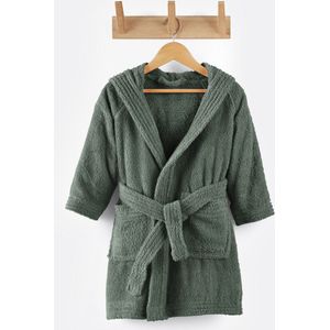 Scenario - Badjas met Kap - Kaki - 100% Katoen - Badstof 350 g/m²