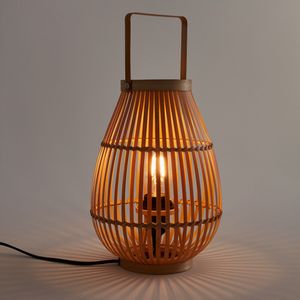 Lamp in bamboe, Iska LA REDOUTE INTERIEURS. Rotan materiaal. Maten één maat. Beige kleur