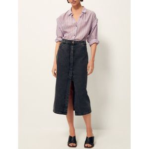 Sessun - AMADEO - Halflange Rok - Grijs - Katoen