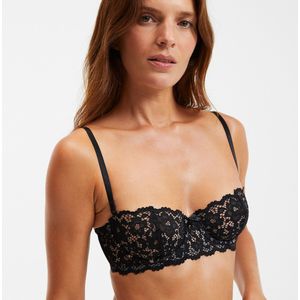 La Redoute Collections - Bandeau-BH - Zwart - Kant