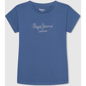 T-shirt met korte mouwen PEPE JEANS. Katoen materiaal. Maten 8 jaar - 126 cm. Blauw kleur