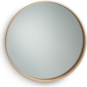 Ronde spiegel fineereik Ø59 cm, Alaria LA REDOUTE INTERIEURS. Licht hout materiaal. Maten één maat. Kastanje kleur
