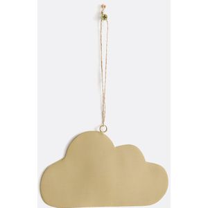 Ramula - Wanddecoratie Wolk - Geel - Metaal - Messing Afwerking