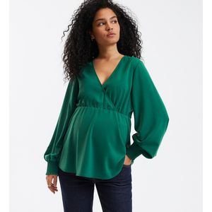 LA REDOUTE COLLECTIONS - Blouse - Donkergroen - Polyester - Wikkelformaat