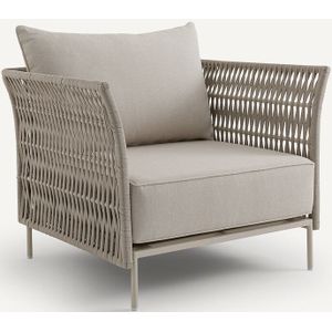 Tuinfauteuil, gevlochten singels  Leandra AM.PM.  materiaal. Maten één maat. Beige kleur