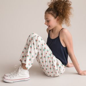 Carrot broek, bloemenprint LA REDOUTE COLLECTIONS. Viscose materiaal. Maten 3 jaar - 94 cm. Beige kleur