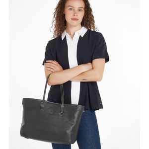 Tote bag handtas TOMMY HILFIGER. Katoen materiaal. Maten één maat. Zwart kleur