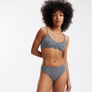 LA REDOUTE COLLECTIONS - Bikinislip - Zwart/Wit - Vichyprint