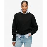 SUPERDRY - Losvallende Trui - Zwart - Ronde Hals - Acryl Materiaal