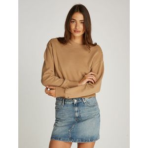 Tommy Hilfiger, Dames, Sweatshirts & Hoodies, Beige, Maat: 2XS Katoen,