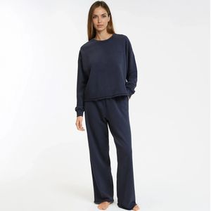 Fleece pyjama, sweatshirt en broek LA REDOUTE COLLECTIONS. Molton materiaal. Maten S. Blauw kleur
