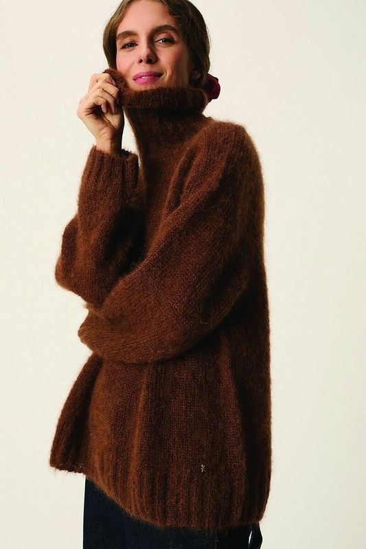 Des Petits Hauts, Dames, Truien, Bruin, Maat: XS