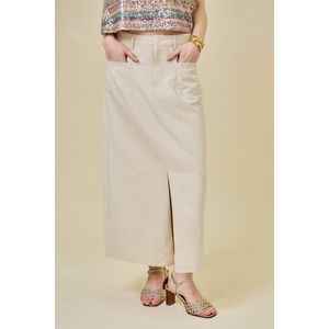 SEE U SOON - Lange Rok - Beige - Katoen
