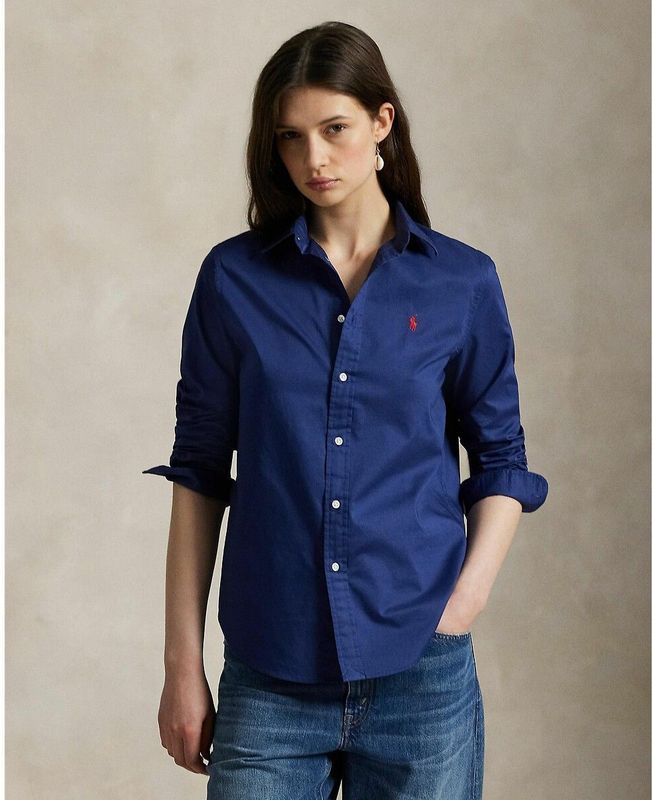 POLO RALPH LAUREN - Recht Hemd - Blauw - Katoen