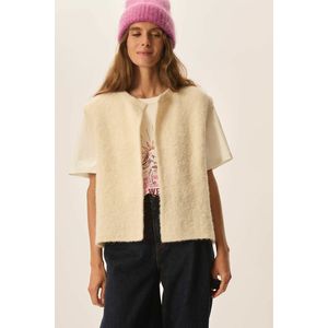 Mouwloos vest, ACHILLE DES PETITS HAUTS. Acryl materiaal. Maten 2(M). Beige kleur