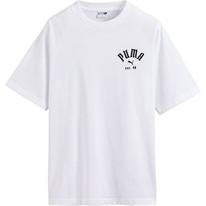 Puma - Classics Relaxed Graphic T-shirt - Wit - Dames - Comfortabele Pasvorm
