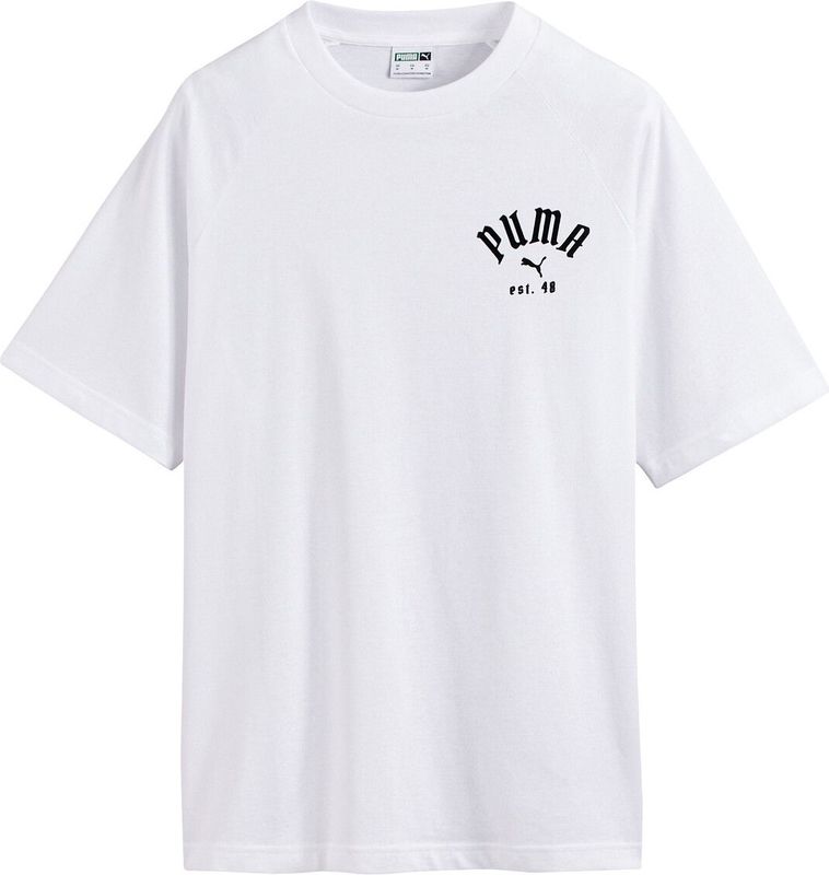 Puma - Classics Relaxed Graphic T-shirt - Wit - Dames - Comfortabele Pasvorm