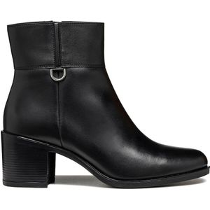 Ademende bottines in leer New Asheel GEOX. Leer materiaal. Maten 39. Zwart kleur