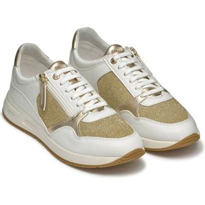 Ademende sneakers met rits en veters Bulmya GEOX. Synthetisch materiaal. Maten 41. Wit kleur