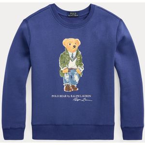 Sweater met ronde hals polo Bear junior in molton POLO RALPH LAUREN. Molton materiaal. Maten S. Blauw kleur