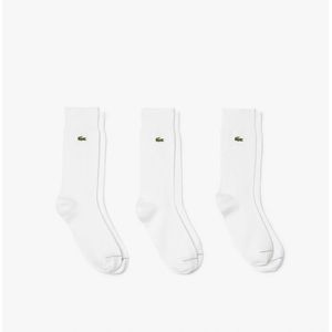 LACOSTE - Kousen - Wit - Set van 3 - Effen Jersey - Katoen