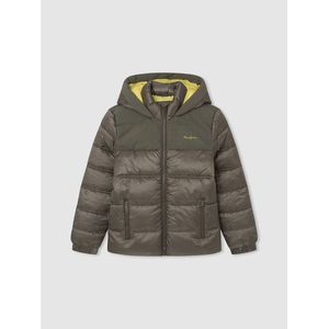 Donsjas met kap PEPE JEANS. Polyester materiaal. Maten 10 jaar - 138 cm. Groen kleur