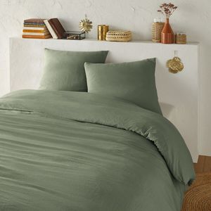 LA REDOUTE INTERIEURS - Bedset - Kaki - Gewassen Microvezel - Gerecycled Polyester