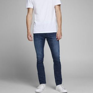 Slim stretch jeans Glenn JACK & JONES. Katoen materiaal. Maten W29 - Lengte 32. Blauw kleur