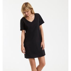Nachthemdje in jersey LA REDOUTE COLLECTIONS. Katoen materiaal. Maten S. Zwart kleur
