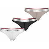 TOMMY HILFIGER - Lace Slips - Zwart, Wit, Huid Beige - Set van 3