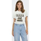 ONLY - ONLLUCKY - Sportshirt - Grasgroen - Kwartmouw - Ronde Hals